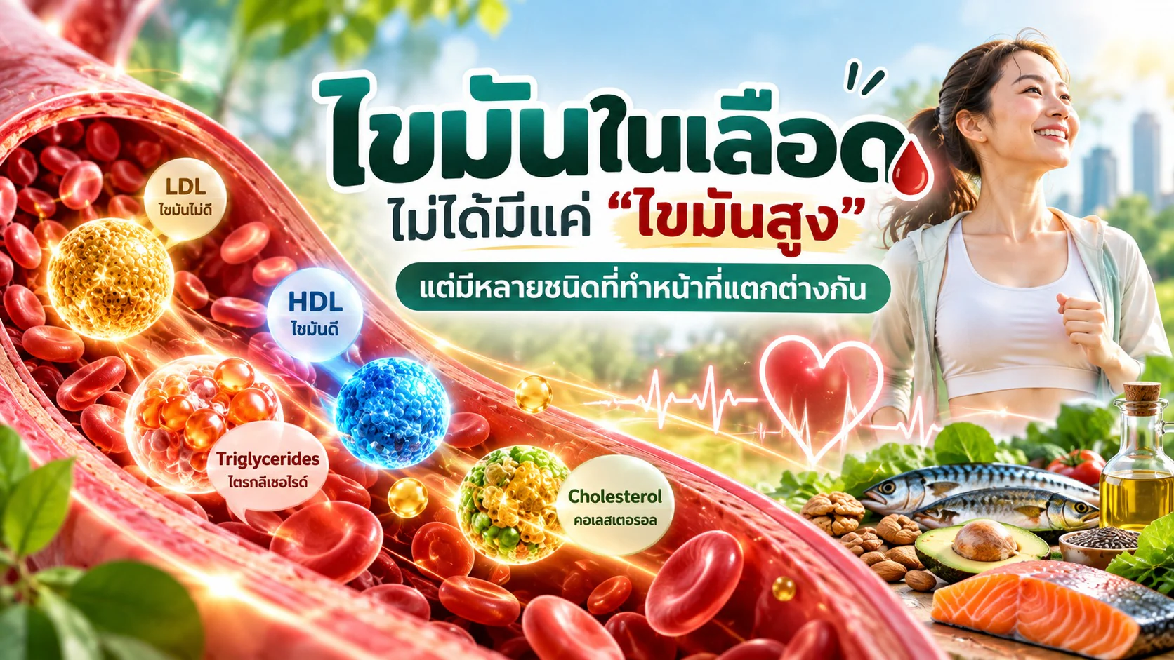ไขมันในเลือดไม่ได้มีแค่ “ไขมันสูง” แต่มีหลายชนิดที่ทำหน้าที่แตกต่างกัน